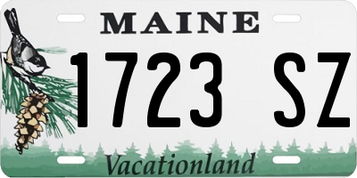 ME license plate 1723SZ