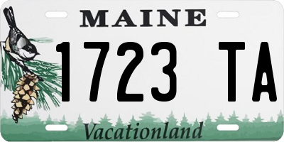 ME license plate 1723TA