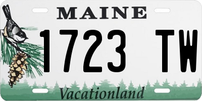 ME license plate 1723TW