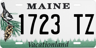 ME license plate 1723TZ