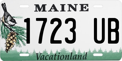 ME license plate 1723UB