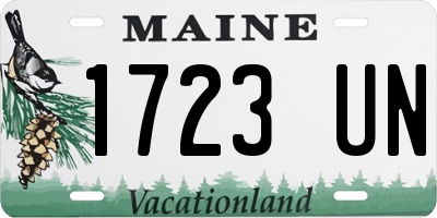 ME license plate 1723UN
