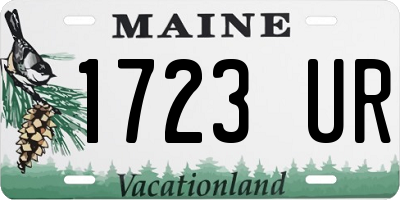 ME license plate 1723UR