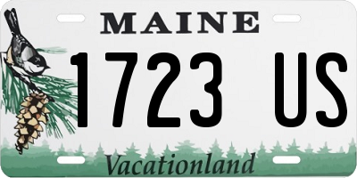 ME license plate 1723US