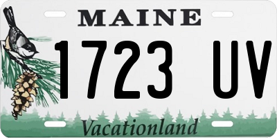 ME license plate 1723UV