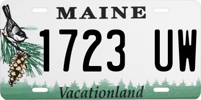 ME license plate 1723UW