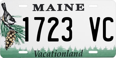 ME license plate 1723VC