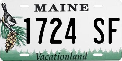 ME license plate 1724SF