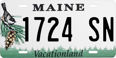 ME license plate 1724SN