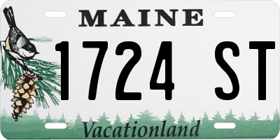 ME license plate 1724ST