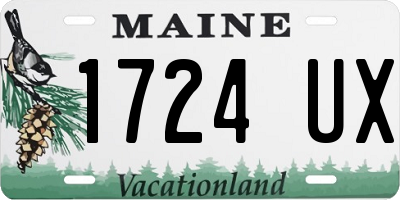 ME license plate 1724UX