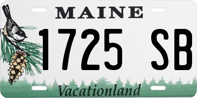 ME license plate 1725SB