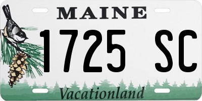 ME license plate 1725SC