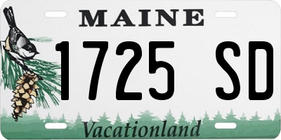 ME license plate 1725SD