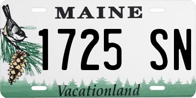 ME license plate 1725SN