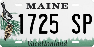 ME license plate 1725SP