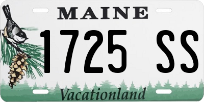 ME license plate 1725SS