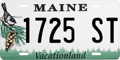 ME license plate 1725ST