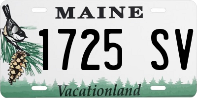 ME license plate 1725SV