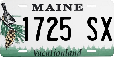 ME license plate 1725SX