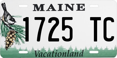 ME license plate 1725TC