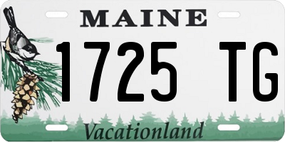 ME license plate 1725TG