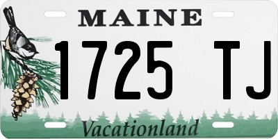 ME license plate 1725TJ