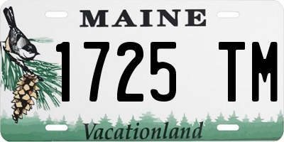 ME license plate 1725TM