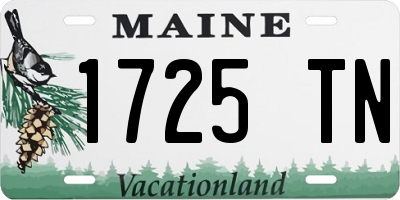 ME license plate 1725TN