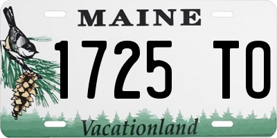 ME license plate 1725TO