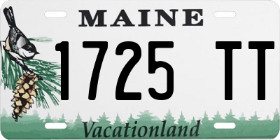 ME license plate 1725TT