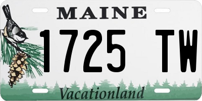 ME license plate 1725TW
