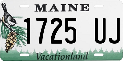 ME license plate 1725UJ