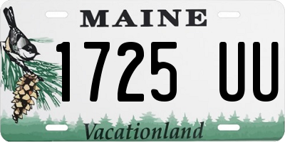 ME license plate 1725UU