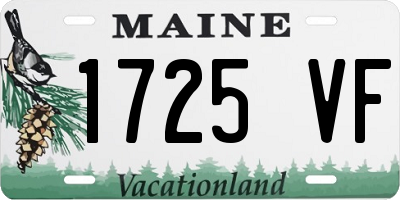 ME license plate 1725VF
