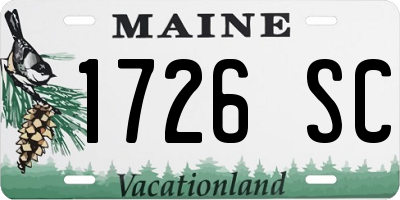 ME license plate 1726SC