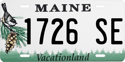 ME license plate 1726SE