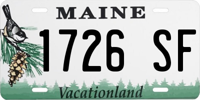 ME license plate 1726SF