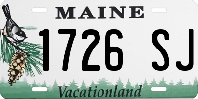 ME license plate 1726SJ