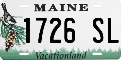 ME license plate 1726SL