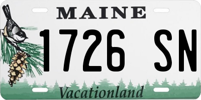 ME license plate 1726SN