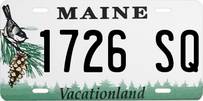 ME license plate 1726SQ