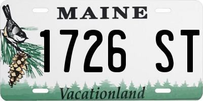 ME license plate 1726ST