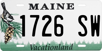 ME license plate 1726SW
