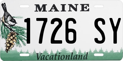 ME license plate 1726SY