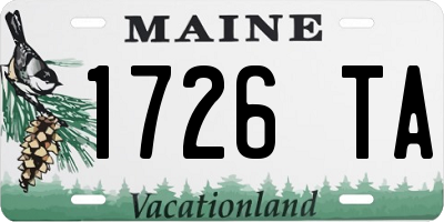 ME license plate 1726TA