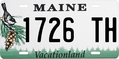 ME license plate 1726TH