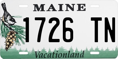 ME license plate 1726TN