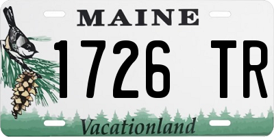 ME license plate 1726TR