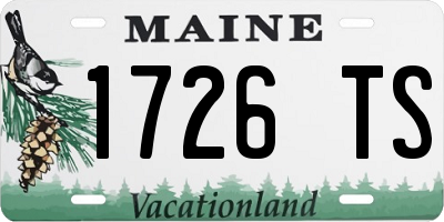 ME license plate 1726TS